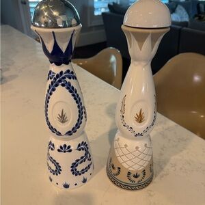 Empty clase azul bottles